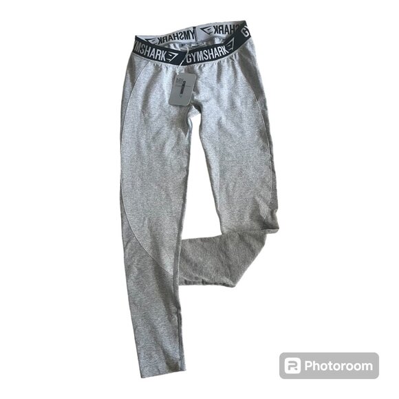 NWT GYM SHARK FLEX LEGGING V3 Light Gray Marl Size LARGE - Picture 1 of 6